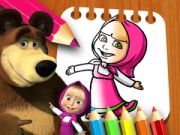 بازی کتاب رنگ آمیزی ماشا و خرس آنلاین