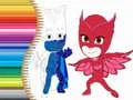 بازی کتاب رنگ آمیزی PJ Masks آنلاین