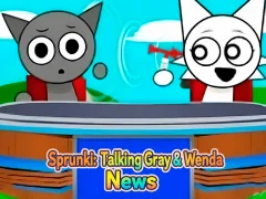 بازی Sprunki: Talking Grey ﻭ Wenda News آنلاین