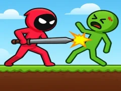 بازی Red Stickman vs Monster School آنلاین