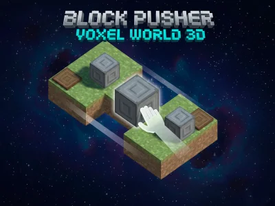 بازی Pusher Voxel World 3D ﮎﻮﻠﺑ آنلاین