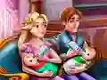 بازی روز خانواده دوقلوهای رپانزل آنلاین
