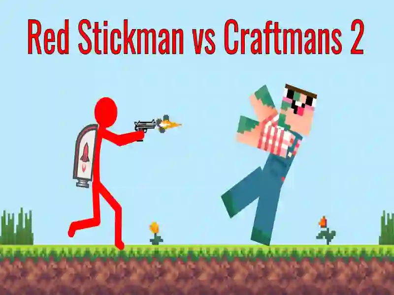 بازی Red Stickman vs Craftsman 2 آنلاین بازی Red Stickman vs Craftsman 2 آنلاین