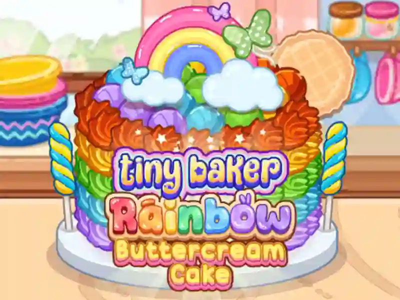 بازی Tiny Baker: Rainbow Buttercream Cake آنلاین