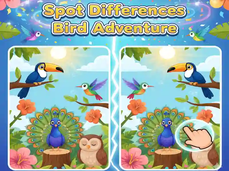 بازی Spot Differences Bird Adventure آنلاین