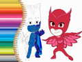 بازی کتاب رنگ آمیزی PJ Masks آنلاین