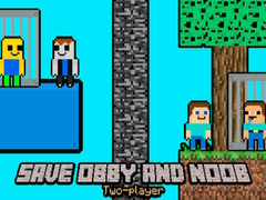 بازی نجات Obby و Noob دو بازیکن آنلاین