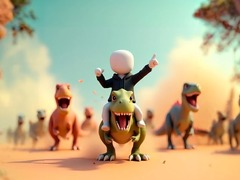 بازی استیکمن: آرنای دایناسورها آنلاین
