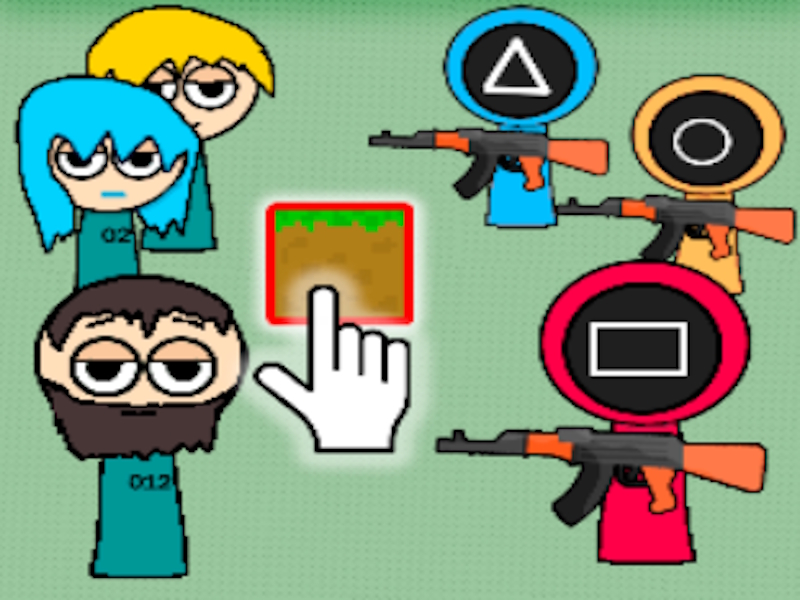 بازی ﺪﻨﮐ ﯽﻣ ﺩﺎﺠﯾﺍ ﺶﻟﺎﭼ ﮏﯾ Sandbox Squid Game ﯼﺯﺎﺑ آنلاین